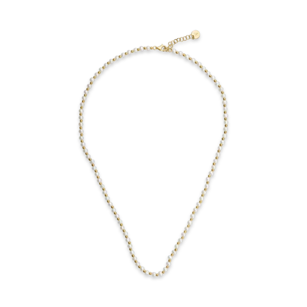 Colier din aur galben cu perle naturale de 3.6ct