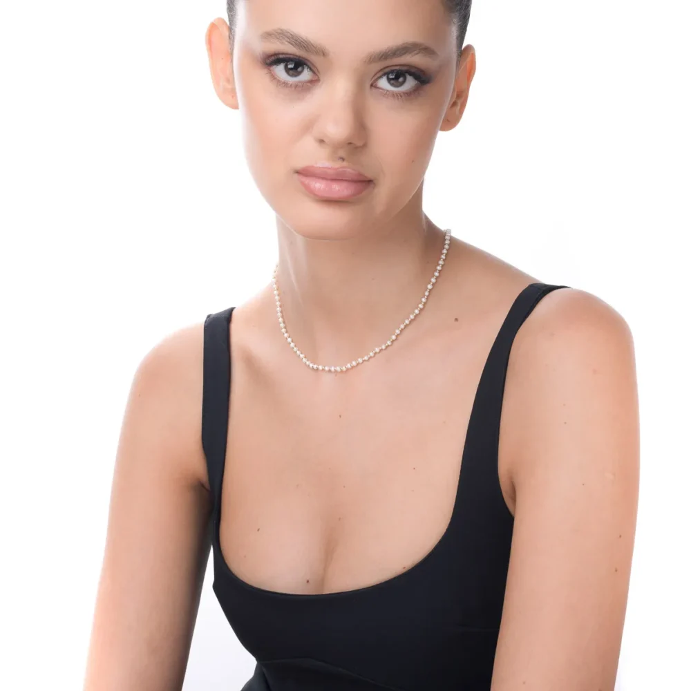 Colier din aur galben cu perle naturale de 3.6ct - imagine 2