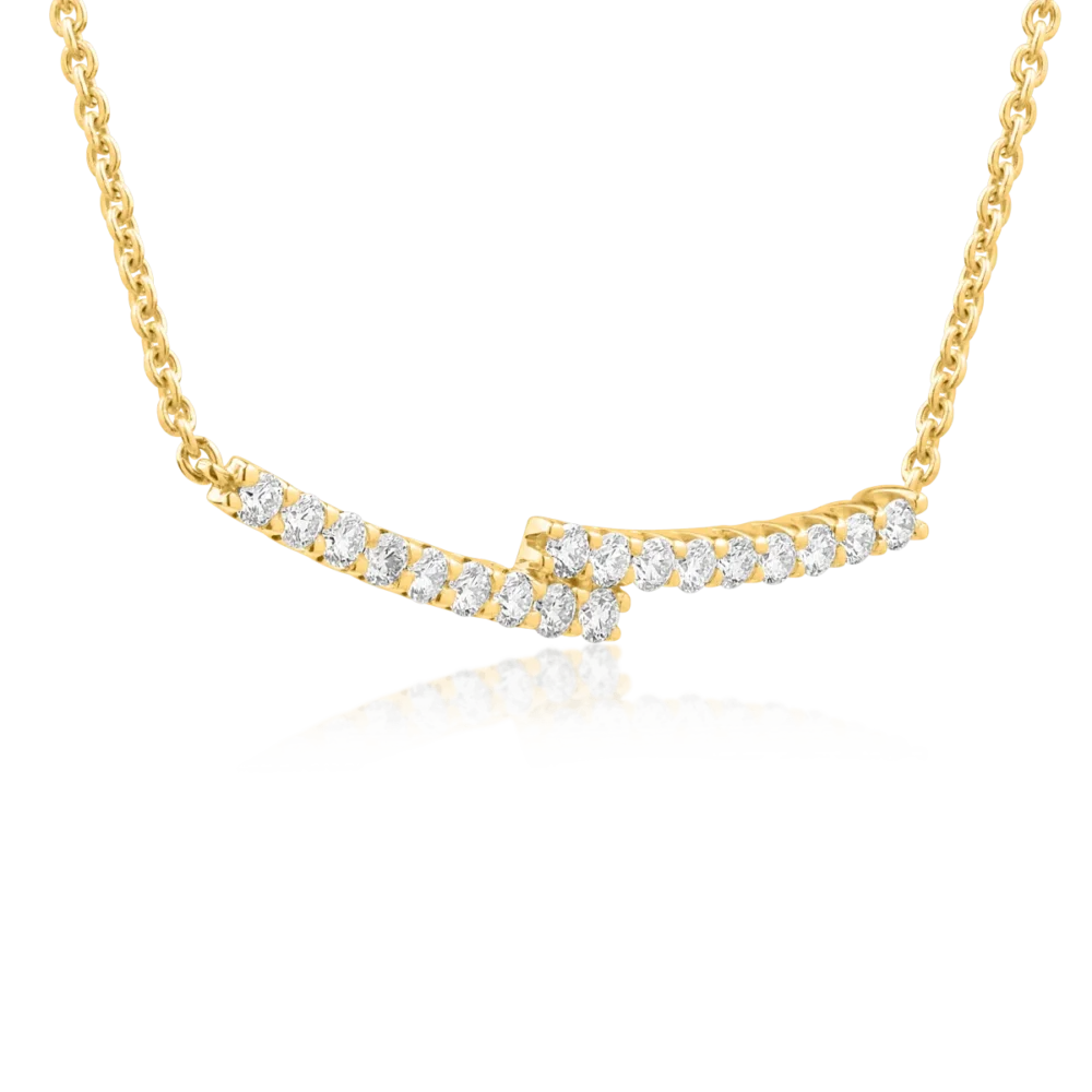 Colier din aur galben cu diamante de 0.5ct - imagine 2