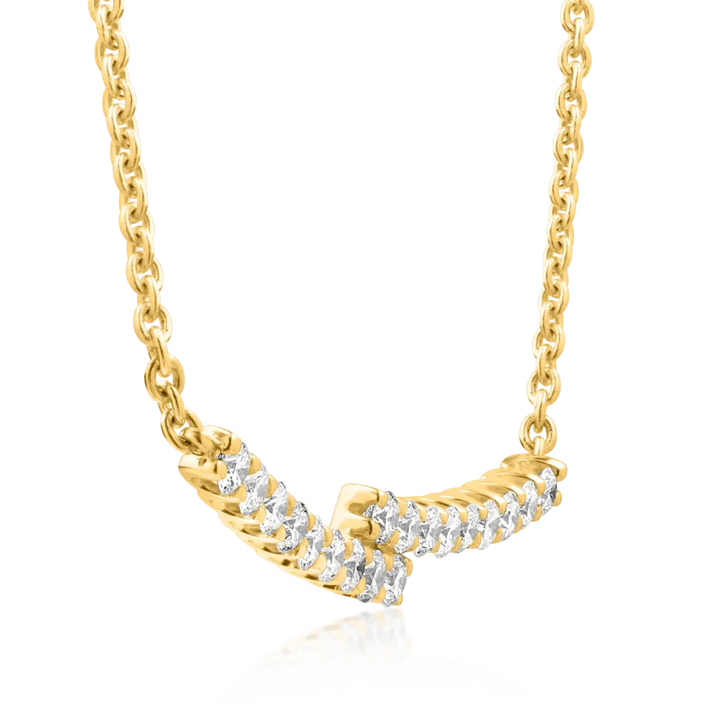 Colier din aur galben cu diamante de 0.5ct - imagine 3