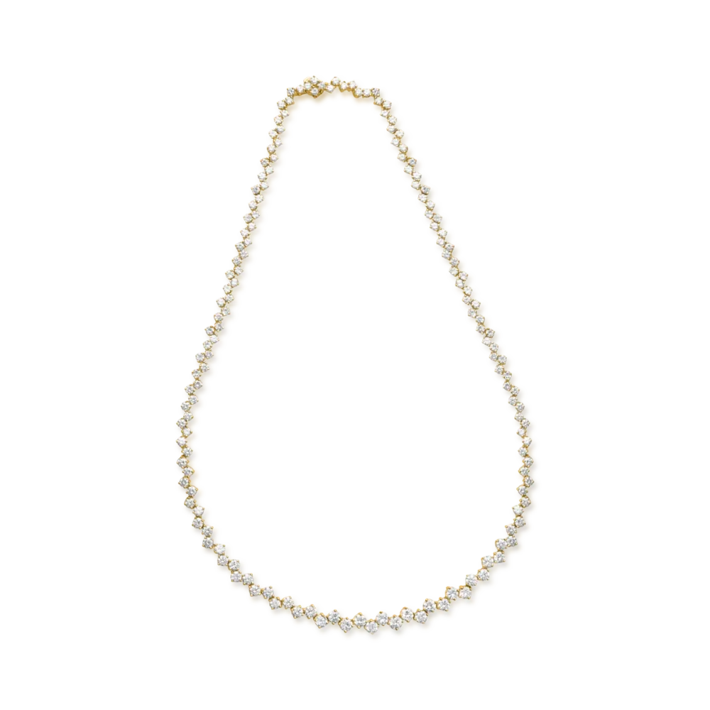 Colier din aur galben cu diamante de 12.4ct