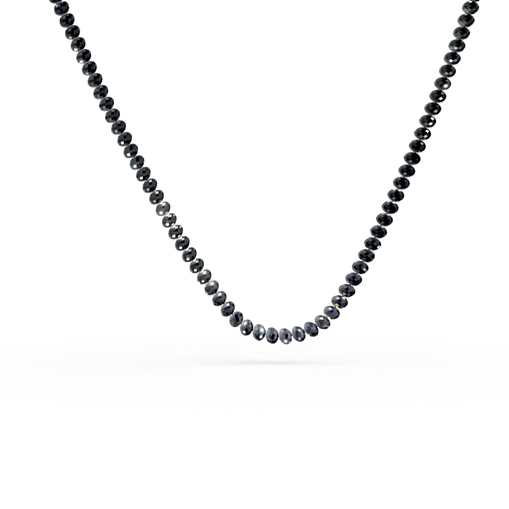 Colier din platina si titan cu diamante negre de 20ct