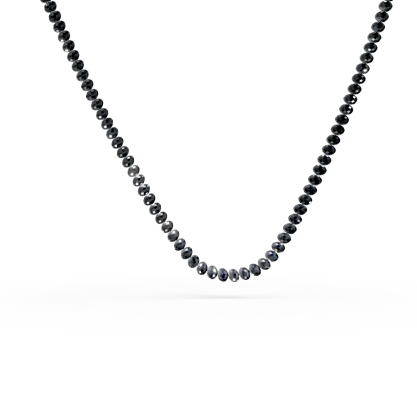 Colier din platina si titan cu diamante negre de 20ct