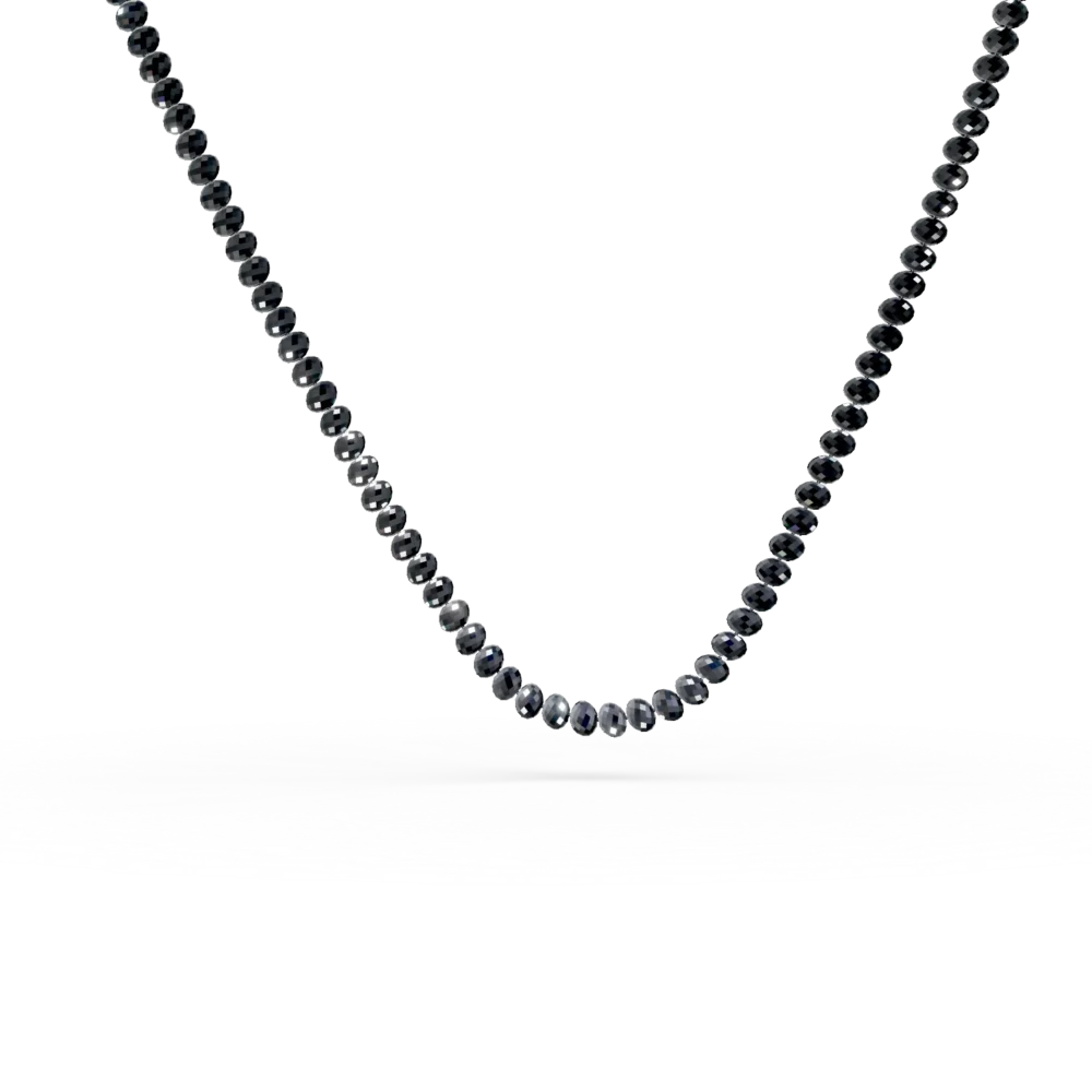 Colier din platina si titan cu diamante negre de 30ct