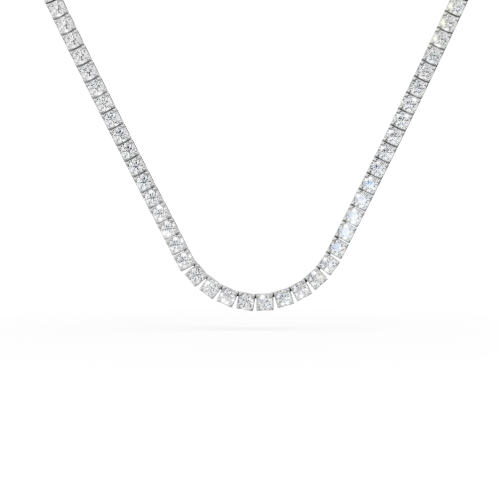 Colier tennis aur alb cu diamante de 1.65ct create in laborator