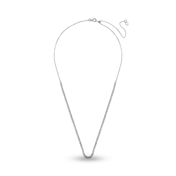 Colier tennis din aur alb cu diamante de 1.03ct