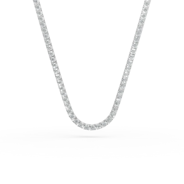 Colier tennis din aur alb cu diamante de 1.1ct