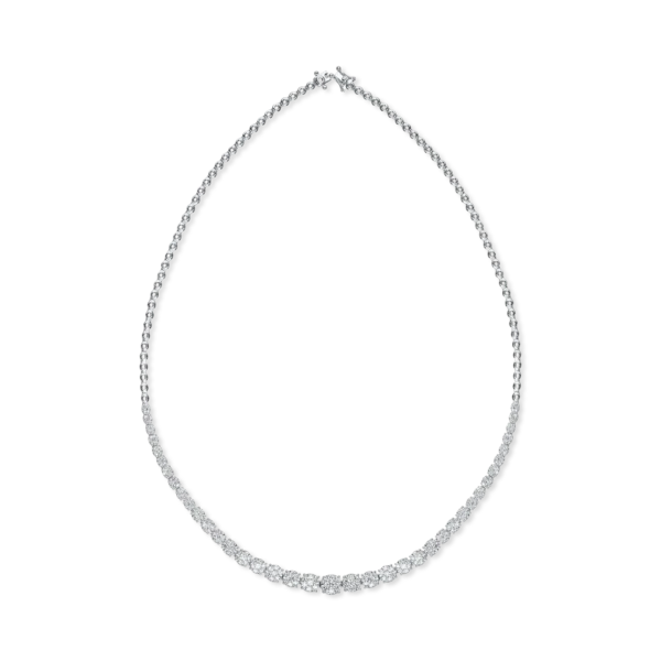 Lant din aur alb cu diamante de 3ct