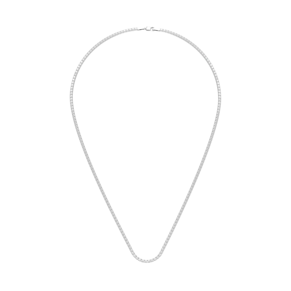 Colier tennis din aur alb