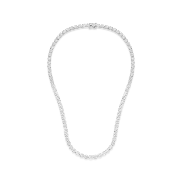 Colier tennis din aur alb cu diamante de 3ct