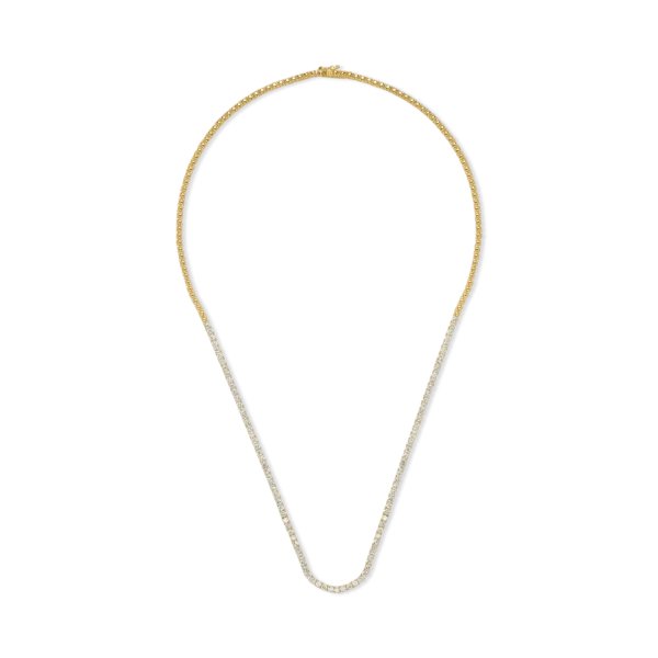 Colier tennis din aur galben cu diamante de 2ct