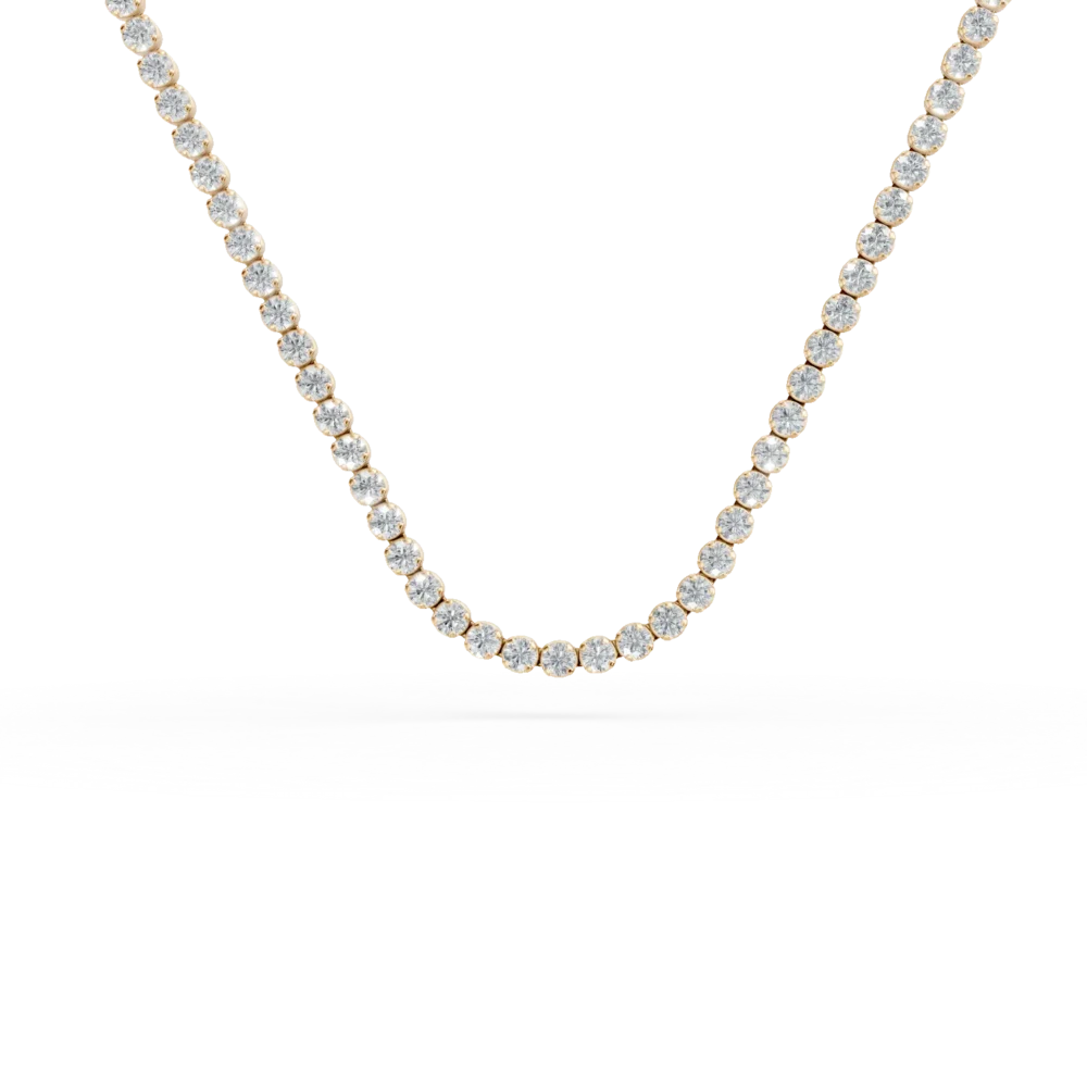 Colier tennis din aur galben cu zirconii