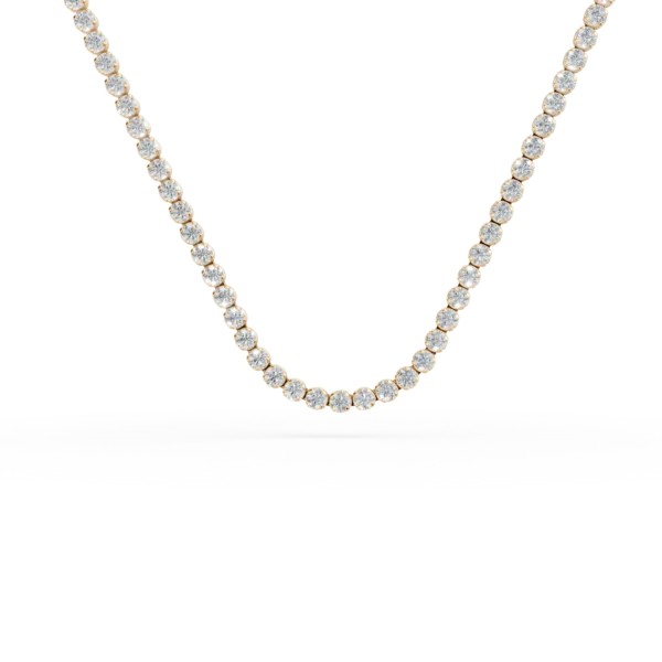 Colier tennis din aur galben cu zirconii