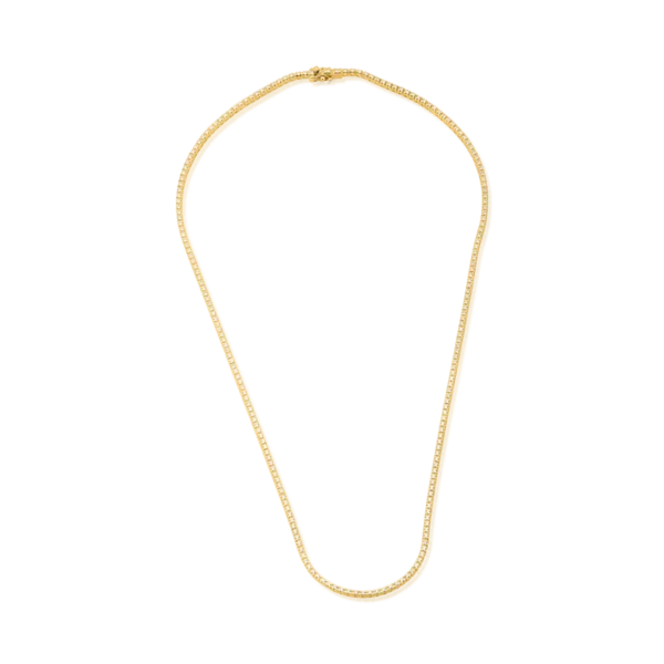 Colier tennis din aur galben cu diamante de 1.72ct