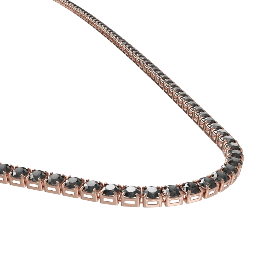 Colier tennis din aur roz - imagine 2