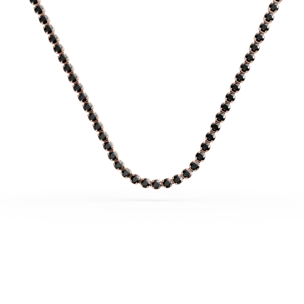 Colier tennis din aur roz