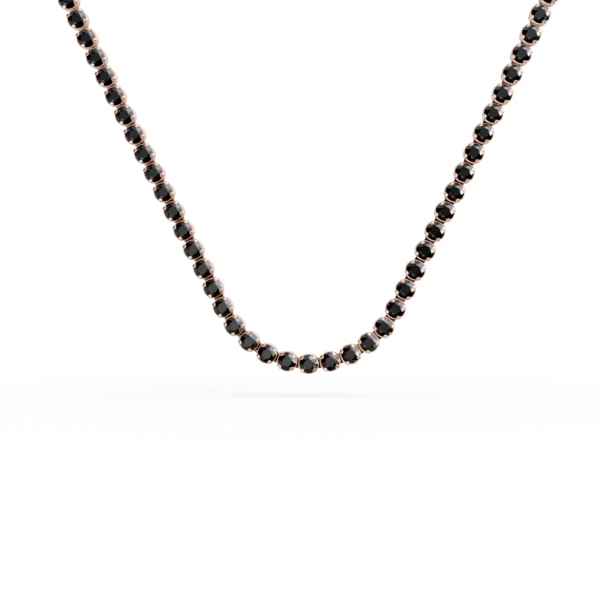 Colier tennis din aur roz