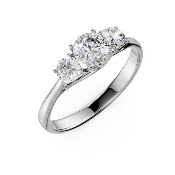 Inel Cathy din aur alb cu diamante de 2.1ct create in laborator