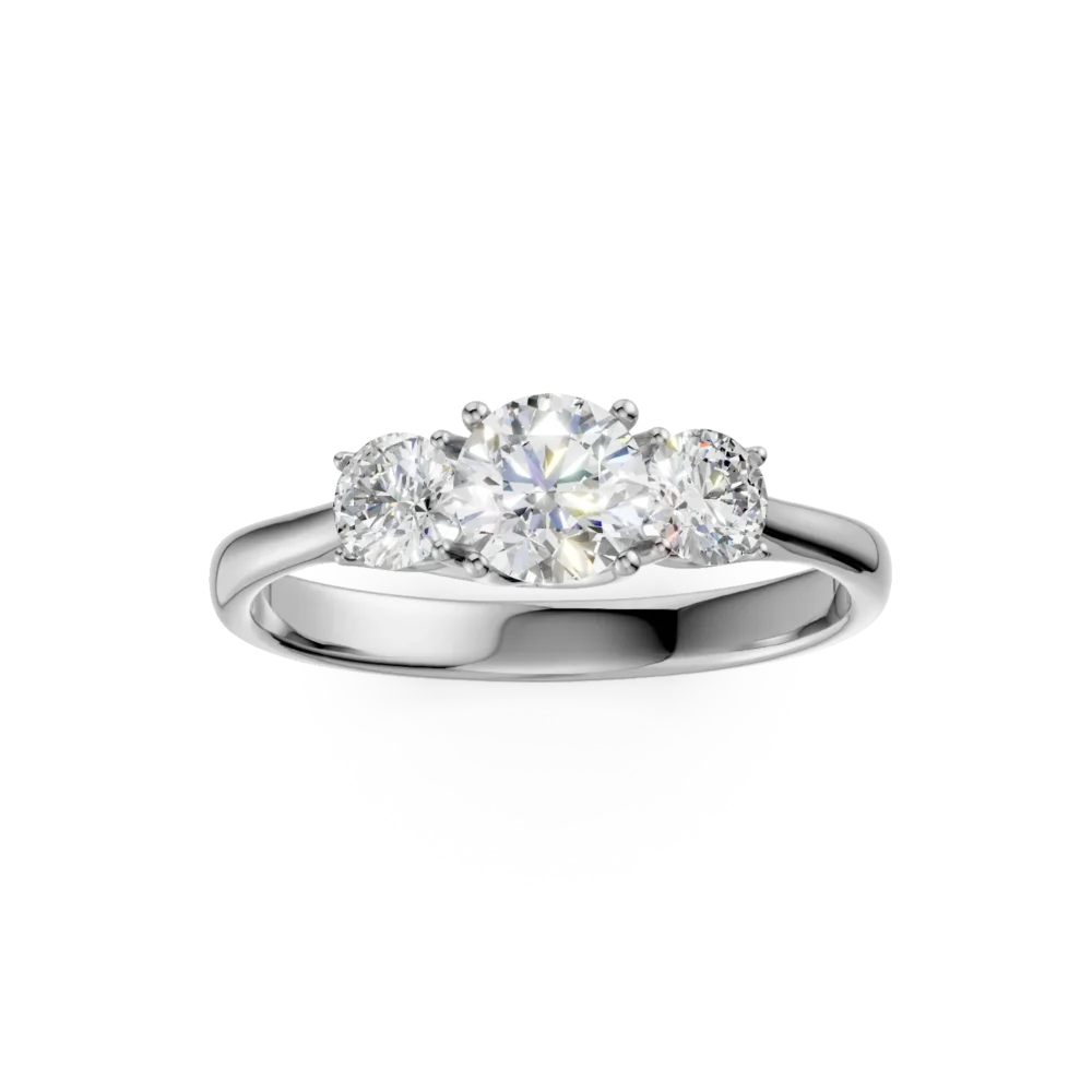 Inel Cathy din aur alb cu diamante de 2.1ct create in laborator - imagine 3