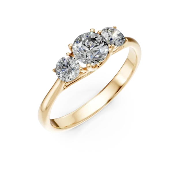 Inel Cathy din aur galben cu diamante de 2.08ct create in laborator