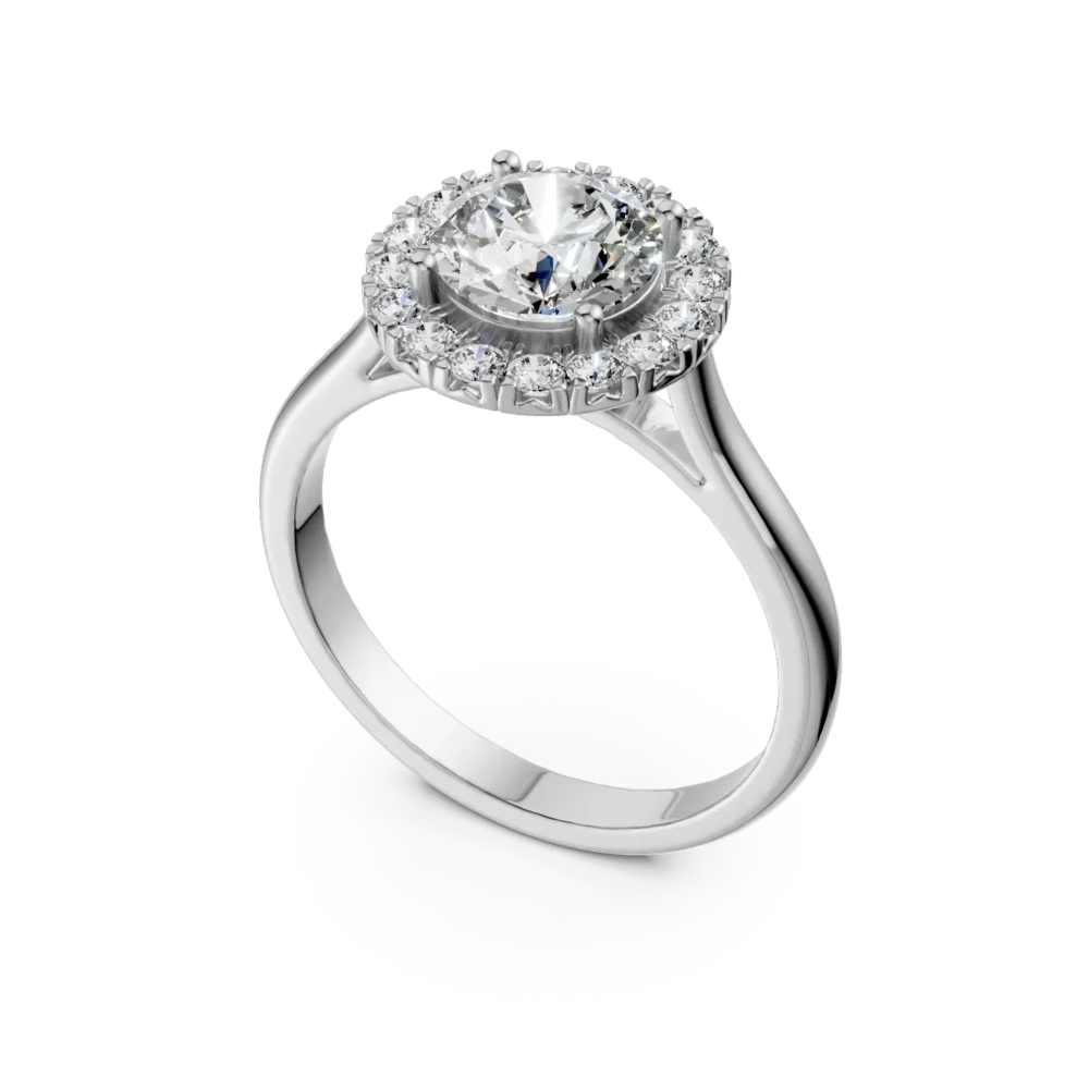 Inel Celeste din aur alb cu diamante de 1.26ct create in laborator - imagine 2