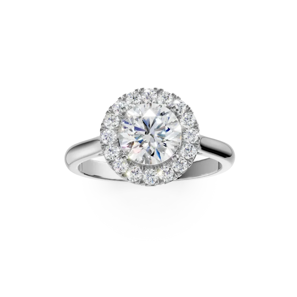 Inel Celeste din aur alb cu diamante de 1.26ct create in laborator - imagine 3