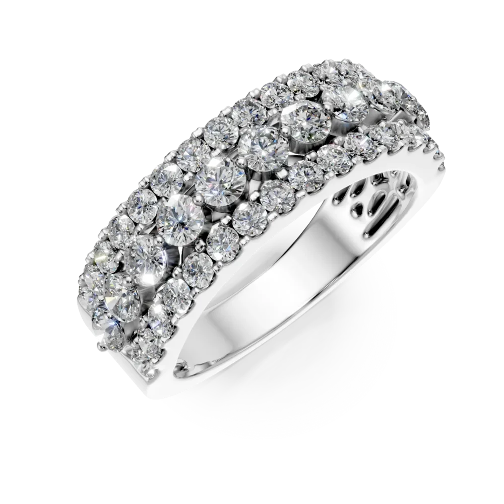 Inel Melissa din aur alb cu diamante de 1.5ct create in laborator