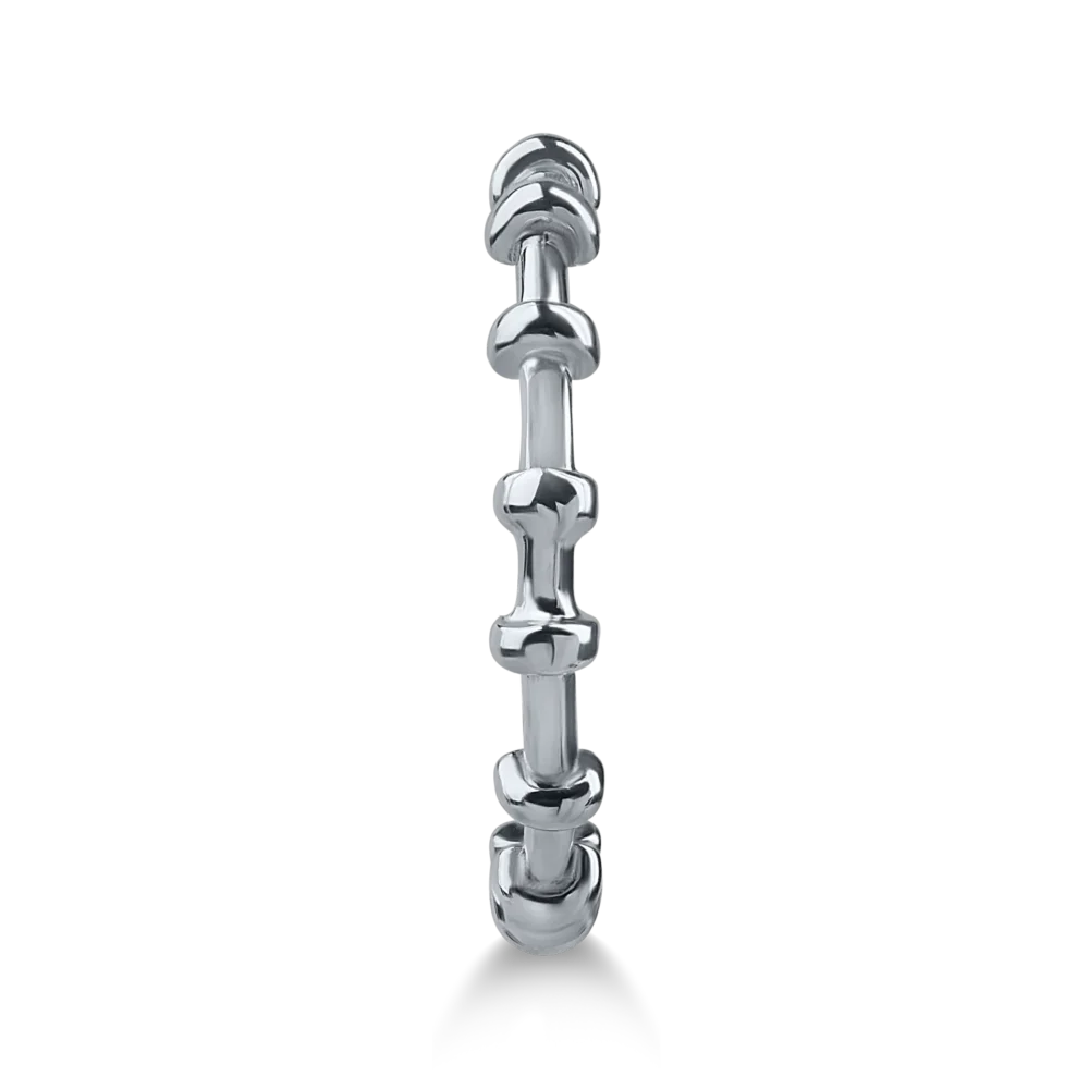 Inel cu bilute din aur alb - imagine 2