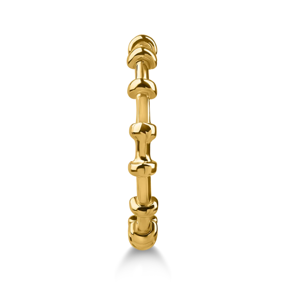 Inel cu bilute din aur galben - imagine 2