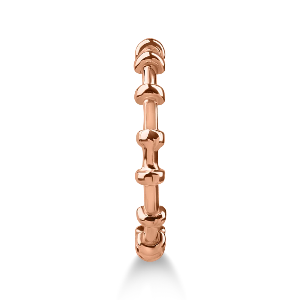 Inel cu bilute din aur roz - imagine 2