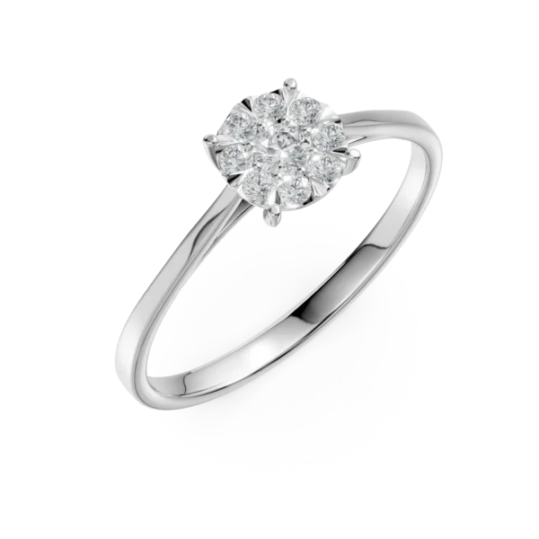 Inel de logodna din aur alb cu diamante de 0.25ct