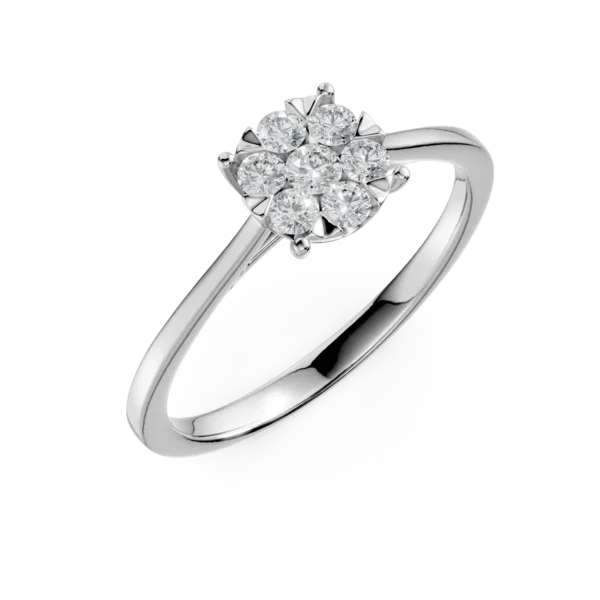 Inel de logodna din aur alb cu diamante de 0.35ct