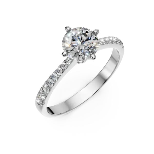 Inel de logodna din aur alb cu diamante de 1.1ct