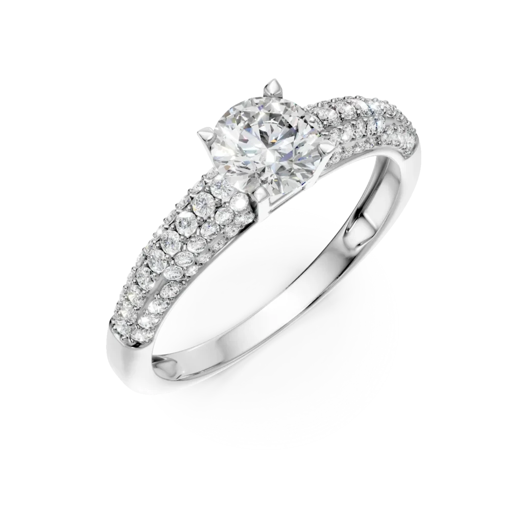 inel de logodna din aur alb