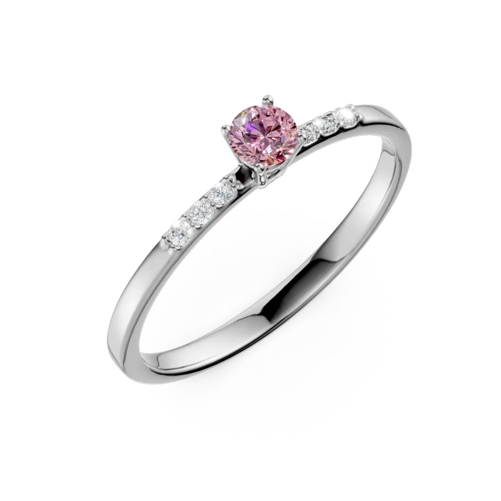 Inel de logodna din aur alb