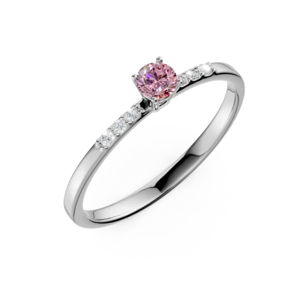 Inel de logodna din aur alb