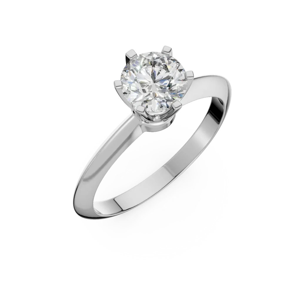 Inel de logodna din aur alb cu diamant de 1.09ct