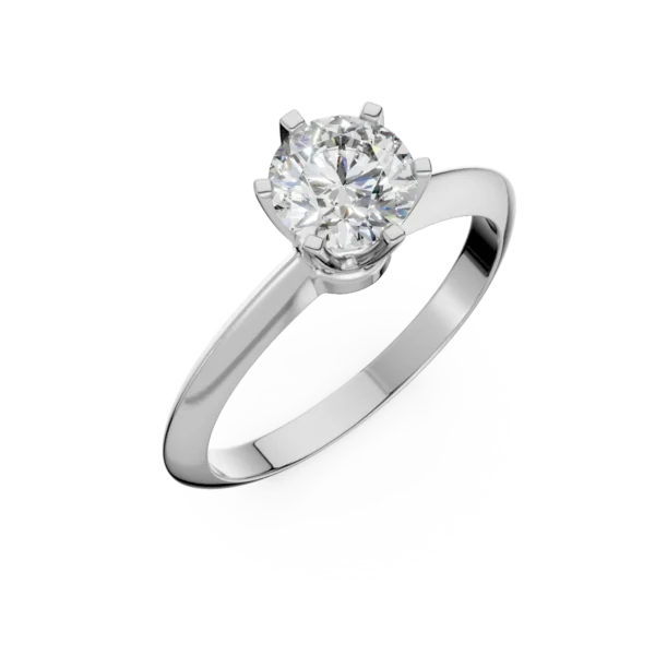 Inel de logodna din aur alb cu diamant de 1.09ct