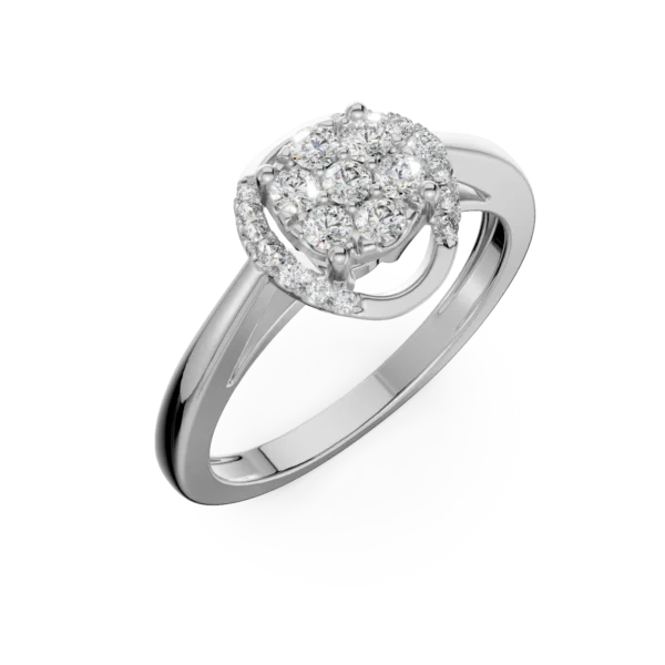 Inel de logodna din aur alb cu diamante de 0.25ct