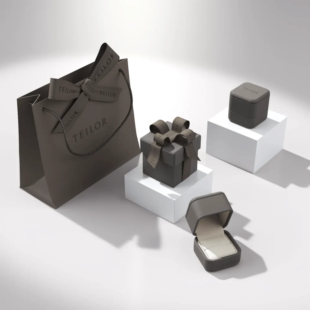 Inel de logodna din aur alb cu diamante baguette si rotunde de 0.2ct - imagine 6