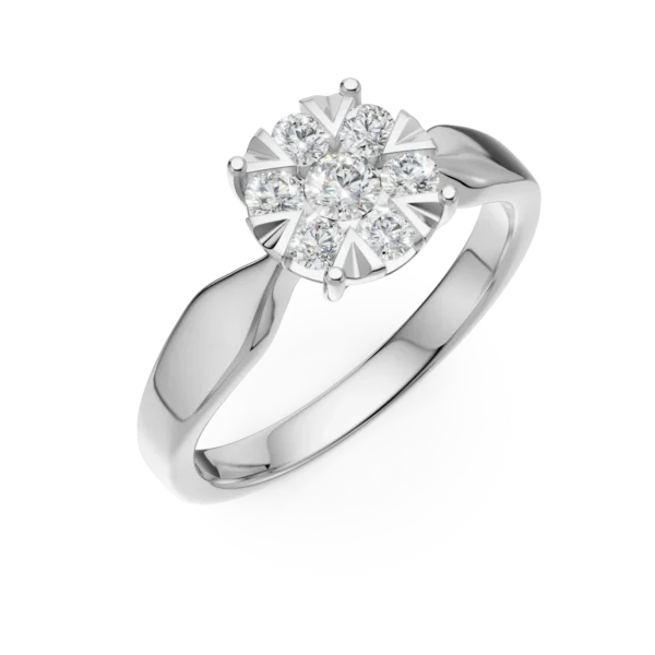 Inel de logodna din aur alb cu diamante de 0.34ct