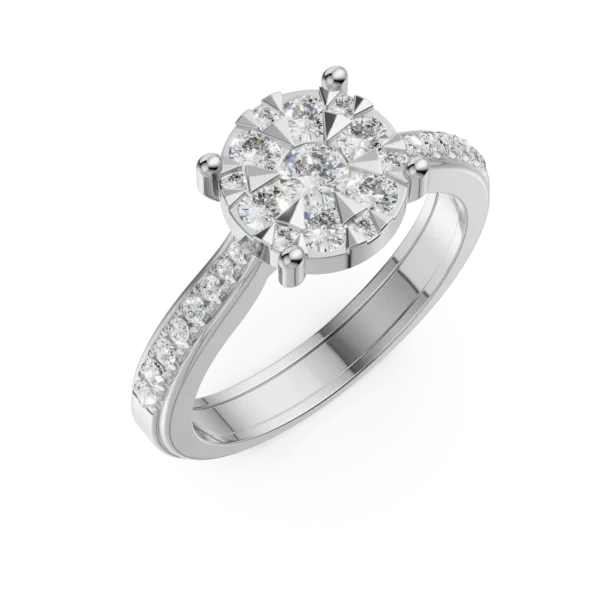 Inel de logodna din aur alb cu diamante de 0.48ct