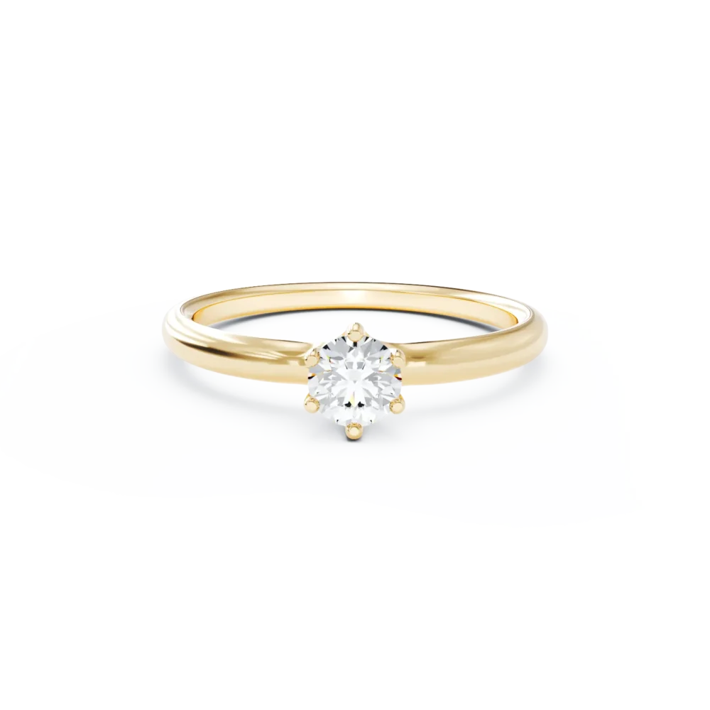 Inel de logodna din aur alb cu un diamant solitaire de 0.31ct - imagine 3