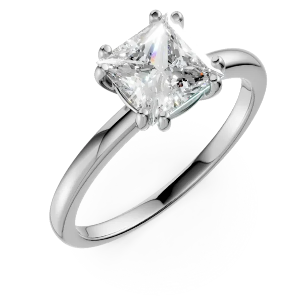 Inel de logodna din aur alb