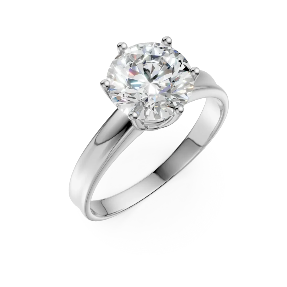 Inel de logodna din aur alb