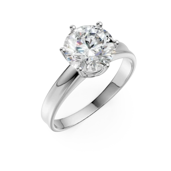 Inel de logodna din aur alb