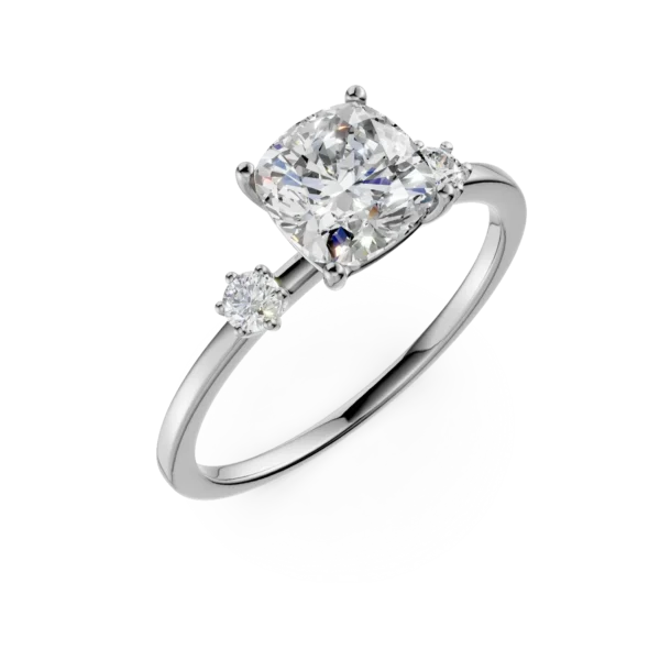 Inel de logodna din aur alb