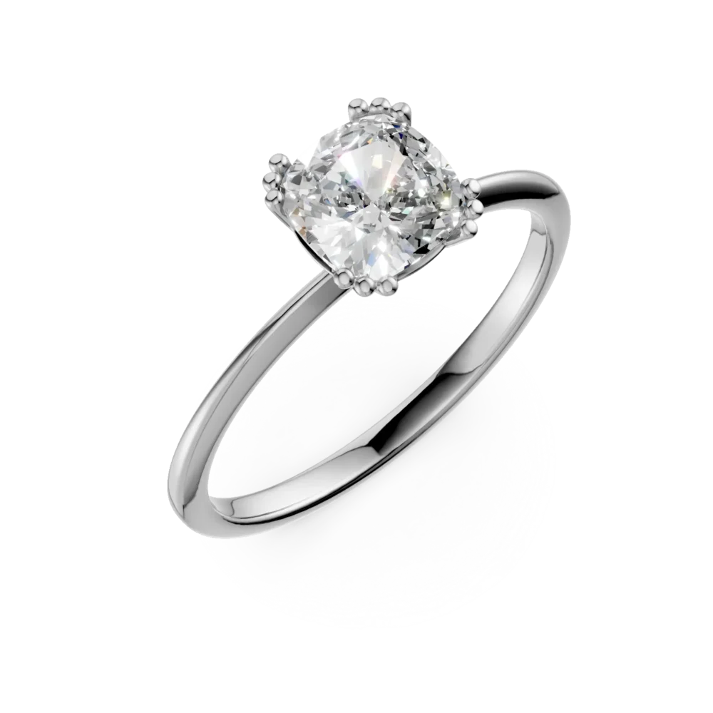 Inel de logodna din aur alb