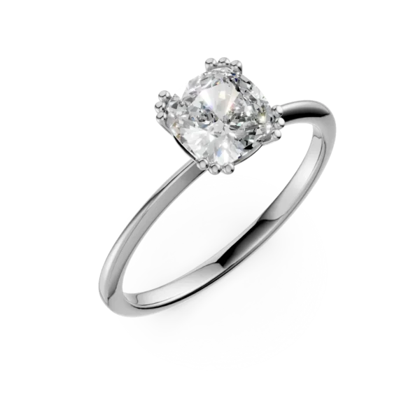 Inel de logodna din aur alb