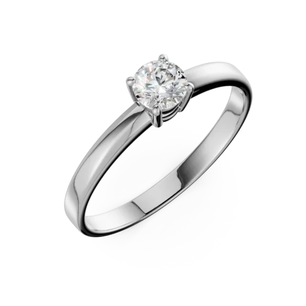 Inel de logodna din aur alb